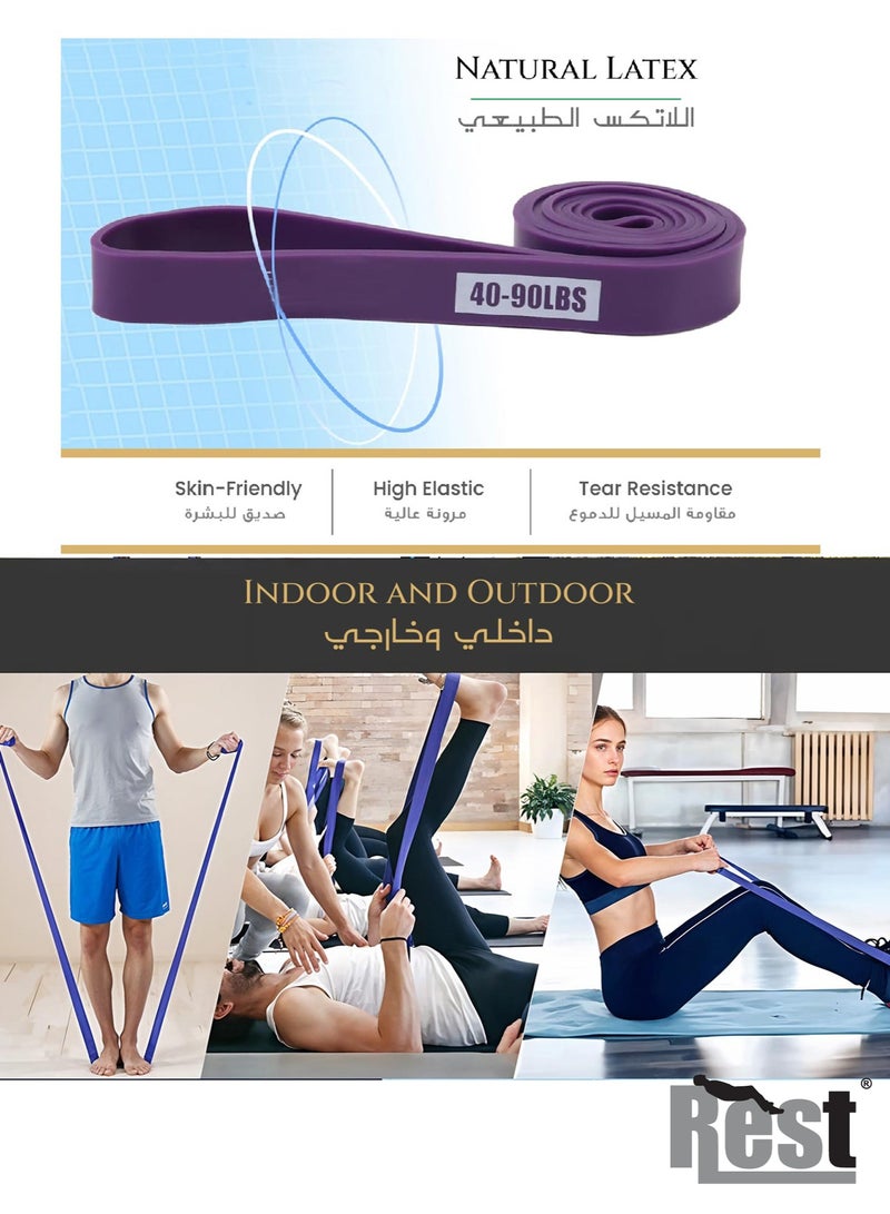 REST Resistance Bands Set – 5-Level Fabric Exercise Bands for Working Out, Non-Slip Multi-Colored Fitness Bands for Legs, Glutes, Yoga, Rehab & Home Gym Training (Set of 5) - Image 5